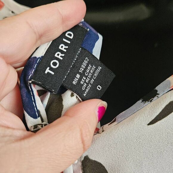 Torrid Open Back Sheer Blouse - Picture 7 of 8